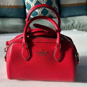 Kate Spade Ruby Red Mini Satchel Brand New crossbody Small bag duffle Madison